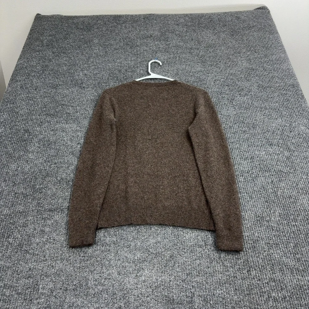 Everlane Sweater XS Brown Cashmere Crewneck Long Sleeve Minimalist Cozy - Picture 5 of 7